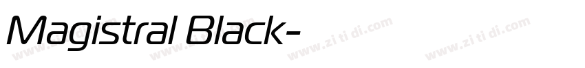 Magistral Black字体转换